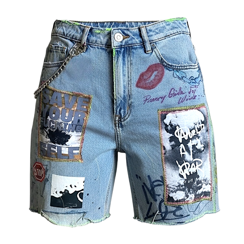 Chaos Denim Shorts
